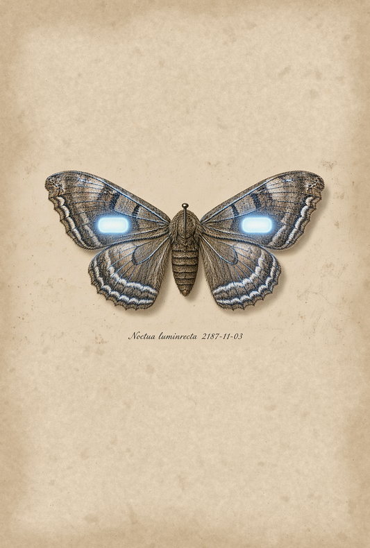 Noctua luminrecta specimen card — front